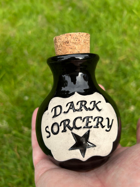 NEW “Dark Sorcery” hand thrown bottle