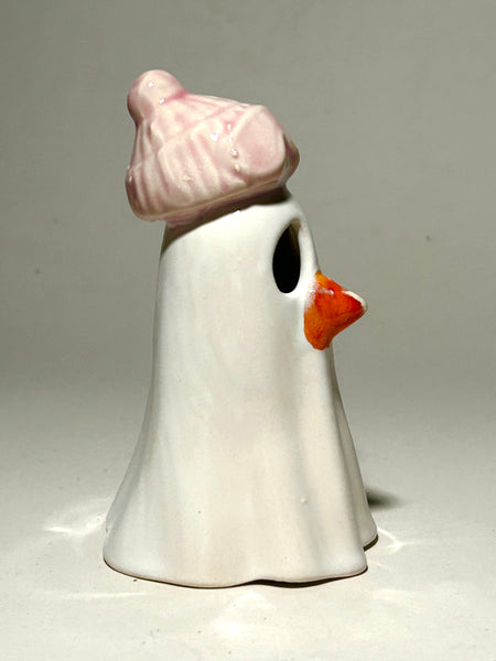 “Pink ski hat snowman” Ghost 👻