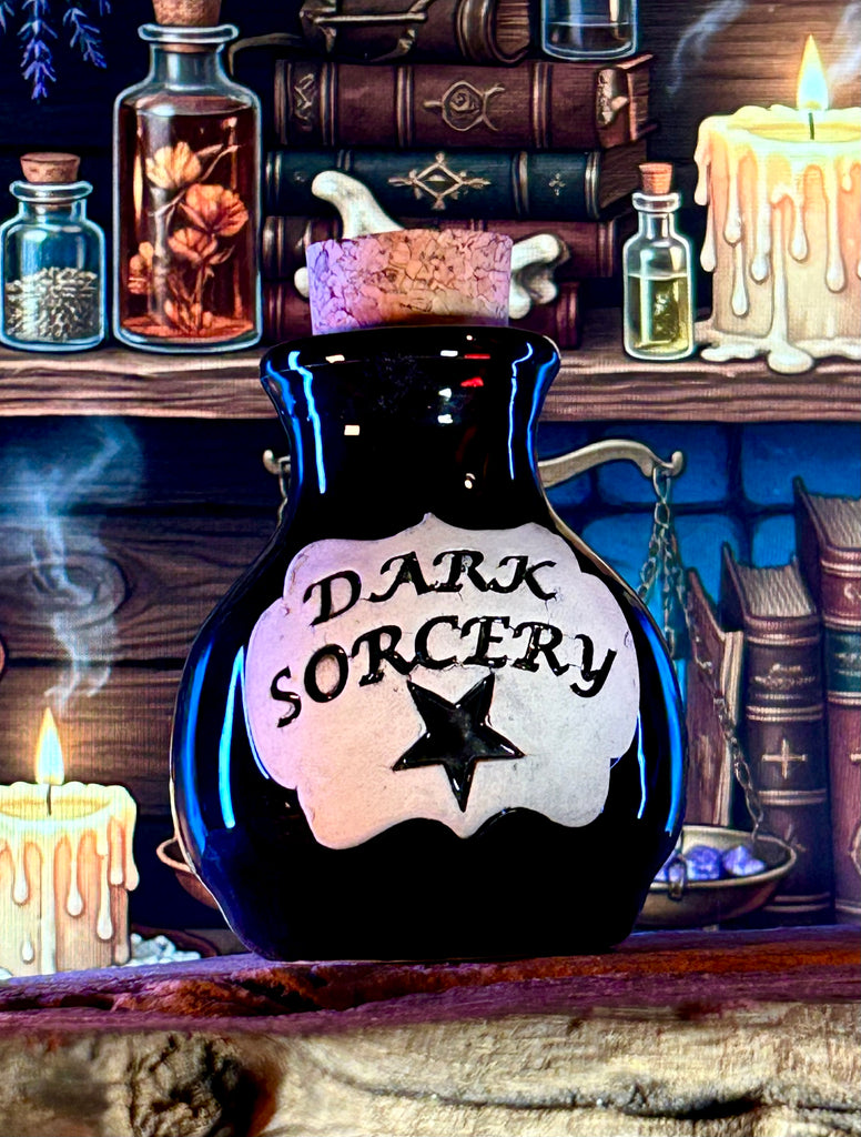 NEW “Dark Sorcery” hand thrown bottle
