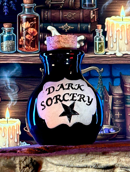 NEW “Dark Sorcery” hand thrown bottle