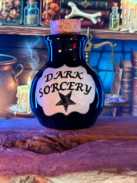 NEW “Dark Sorcery” hand thrown bottle
