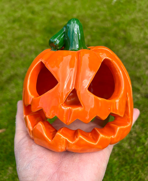 NEW 5-6” hand thrown pumpkin 🎃