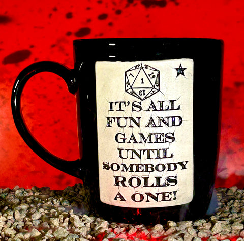 New “It’s all fun and games” large mug