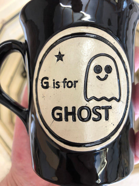 “G is for Ghost” 👻 mug