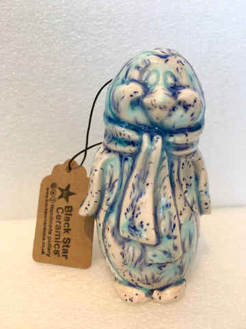 Penguin decoration - Blue Orchid