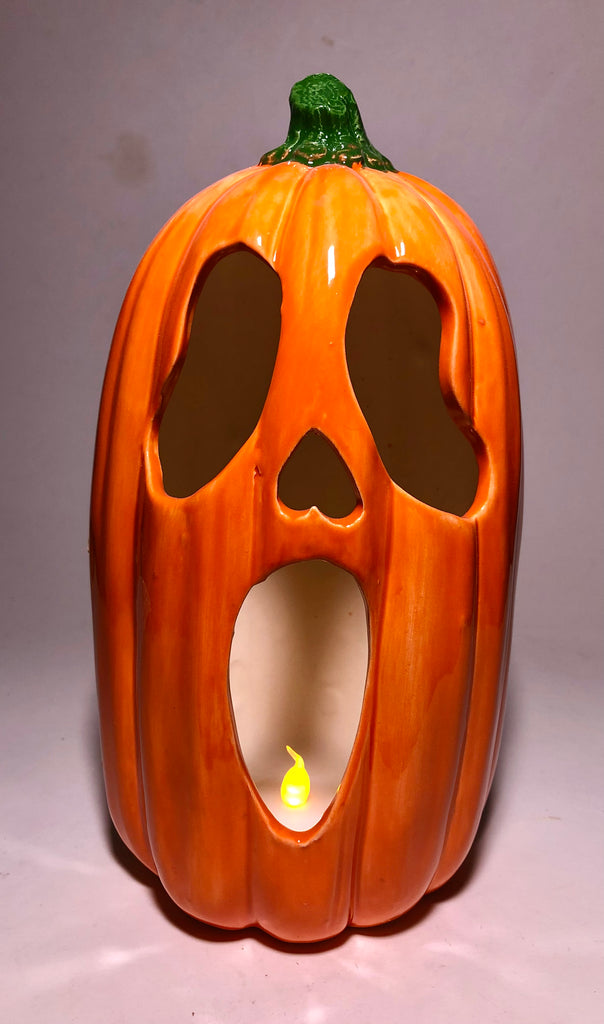 NEW Big Ghost mask 9” Pumpkin – Black Star Ceramics