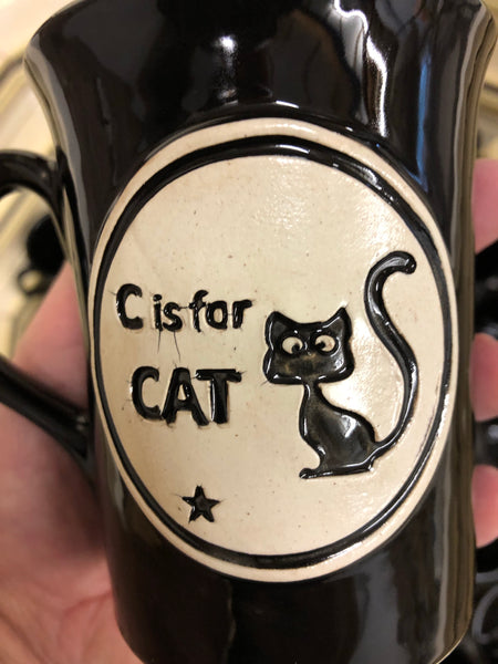 C is for CAT 🐈‍⬛ mug