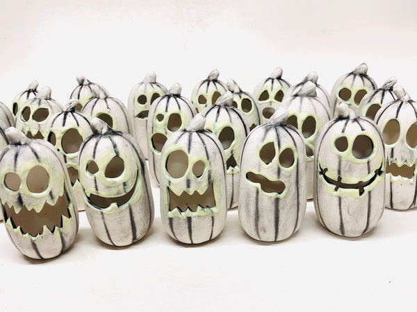 Glow in the dark Ghost Mini Pumpkins 👻