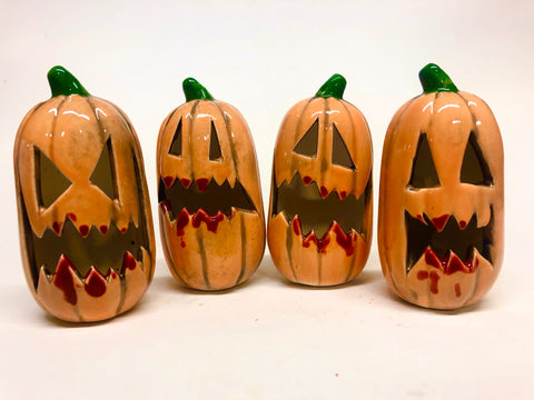 Extra Angry Mini Pumpkin- with blood
