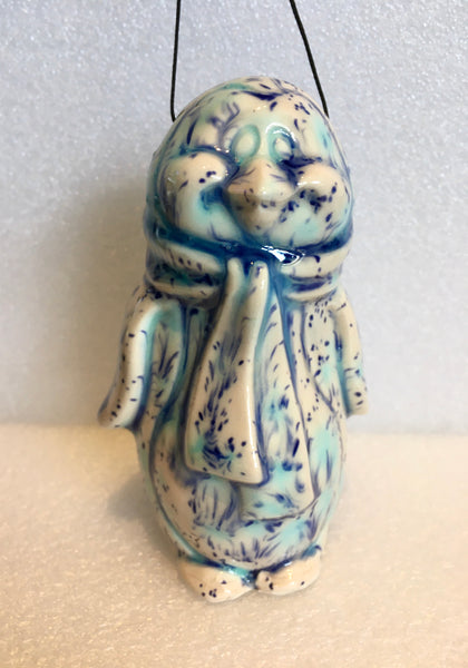Penguin decoration - Blue Orchid